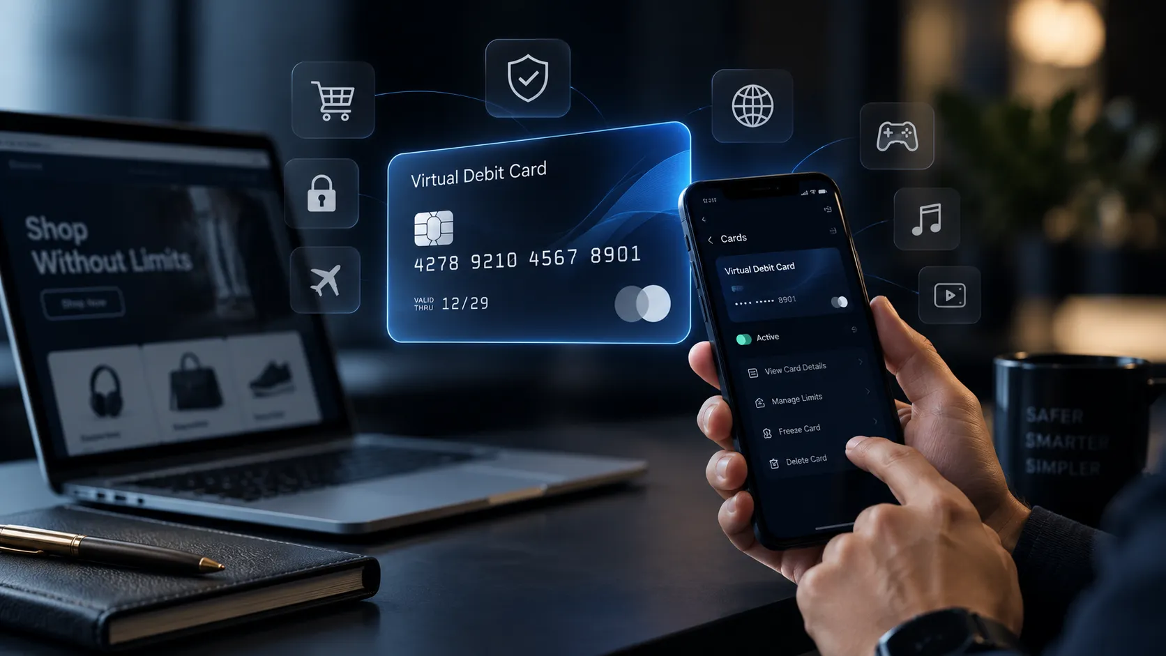 What are the benefits of a virtual debit card?